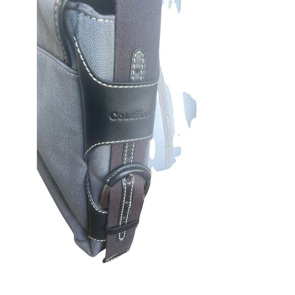 Cole Haan Men’s Canvas Leather Messenger Shoulder Bag Laptop Briefcase - Picture 5 of 14